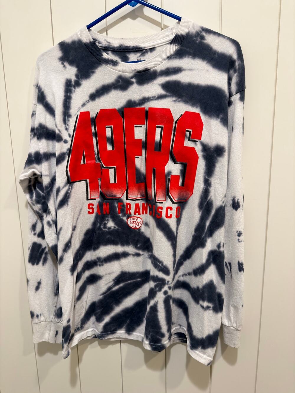 Junk Food San Francisco 49ers Tie Dye Long Sleeve T Shirt NFL Size M